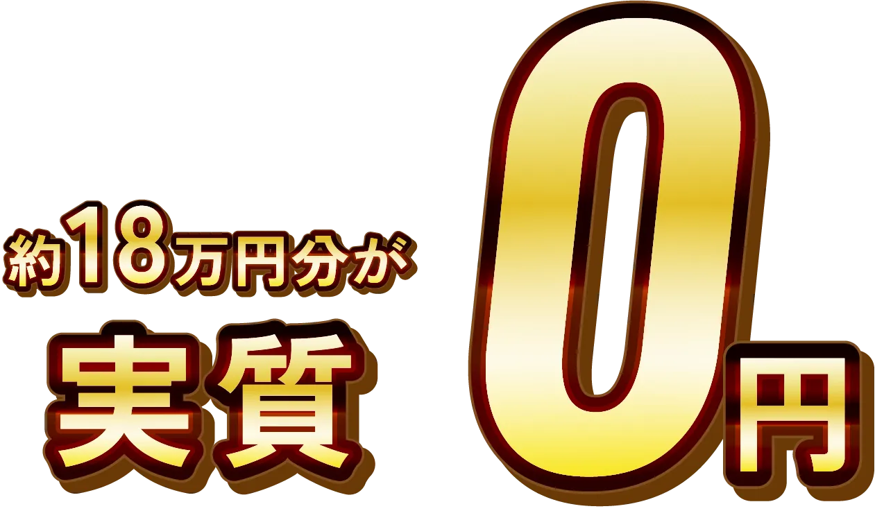 約18万円が実質0円